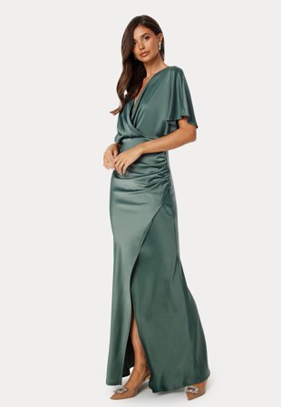 Bubbleroom Occasion Wrap Satin Gown Vaatteet
