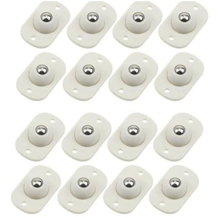 16 x Selvklæbende Overførsels Hjul Selvklæbende Kuglehjul Selvklæbende Transportør Kuglehjul 360° Rotation til Møbelben