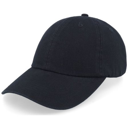 Equip - Svart unconstructed Keps - Stone Washed Black Dad Cap @ Hatstore