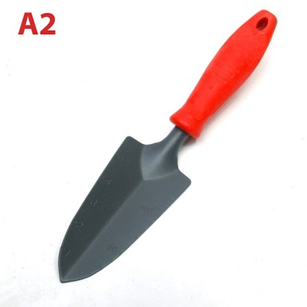 Trädgårdsredskap Spade Rostfritt stål Blomskyffel Balkong Ve - stock