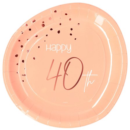 Happy 40th Tallerkener Lyserød