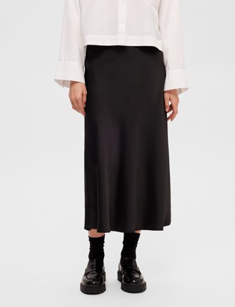 Selected Slflena Hw Midi Skirt - Black - 42