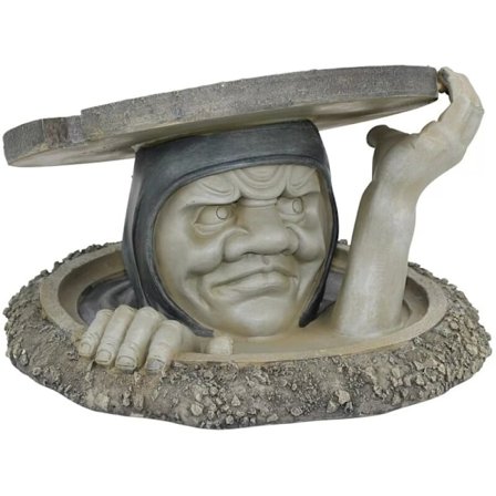 Haven Statue i Resin Skulptur Ornament Udendørs Dekoration Toner Sten Finish Have Dekoration