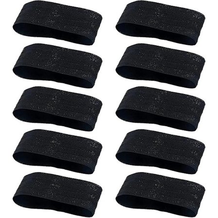 10 st Svarta Armband Fotboll, Elastiska Svarta Sorgband, Loop Closure Sport Träningsarmband, Svarta Armband, SD