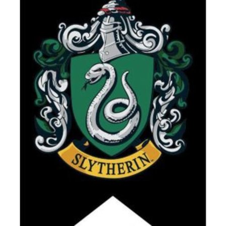 LAGERRENSNING Harry Potter Flagga svart bakgrund 125*75 cm - Slytherin