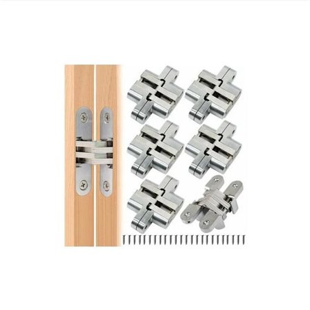6 stk sammenleggbare hengsler skjulte krysshengsler, skjulte hengsler lukking,
