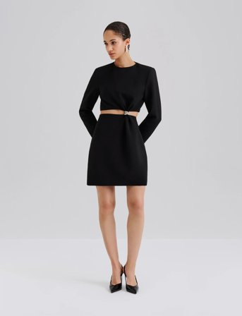 Malina Sutton Cut Out Mini Dress - Black - 38