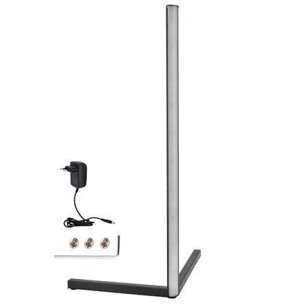 LED Hörnlampa Järn PC Lätt att Montera Vitt Ljus Stående Lampa för Vardagsrum Sovrum