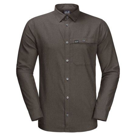 Jack Wolfskin Men's Naka River Shirt Men long-sleeved shirts Green S