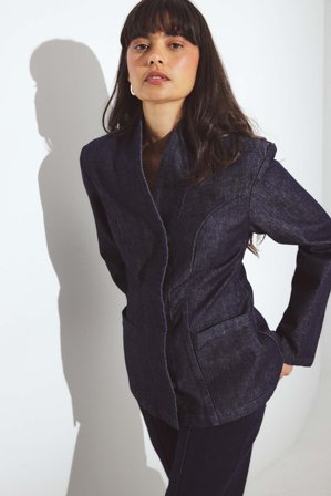 Victoria Quitzau x NA-KD Blazer aus Denim - Blazer - Blau - EU 32