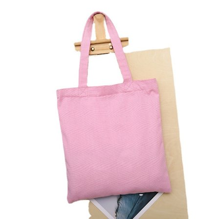 Fashion Solid Color Canvas Shopper Bag Stor Kapacitet DIY Axelväska