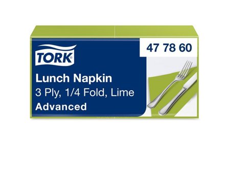 TORK Servett Lunch Mjuk 3-lags lime 150/fp - Lyreco - Kök och servering - Servetter och dukar - Servett - 3-lagers