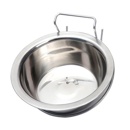 Hängande matarskål Avtagbar Coop Cup i rostfritt stål Husdjur Fågelbur Mat Vattendispenser för inomhus utomhus 3 storlekar