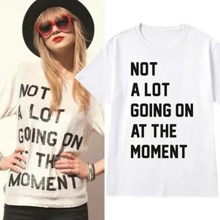 Sommarmode Brevtryck T-shirt För Fans Presentkläder Dam T-shirt Taylor T-shirt Vintage Dam Swift Kortärmad Tee L3036-3 L3036-3 XL