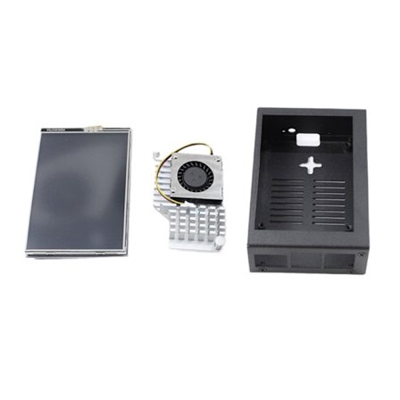 3,5" TFT LCD-skjerm for RPi 5 5B Board Touch-skjerm Valgfritt kjøleviftedeksel