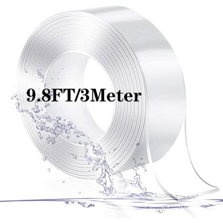 3M Super stærk dobbeltklæbende tape, gennemsigtig vaskbar nano tynd tape, aftagelig uden mærker, genanvendelig skridsikker gel dobbeltsidet