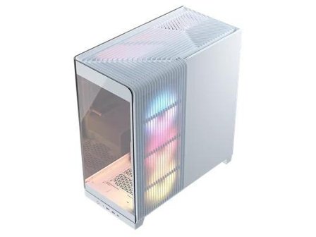 Corsair FRAME 4500X RS-R ARGB Panoramic Glass Mid-Tower PC Case, White