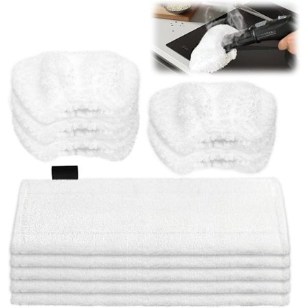 ING Damprenser Tilbehør 10 Deler Tilbehør til Kärcher Easyfix Sc2 Sc3 Sc4 & Sc5 Moppepute Mikrofiberkluter Vaskbare Mikrofiberkluter