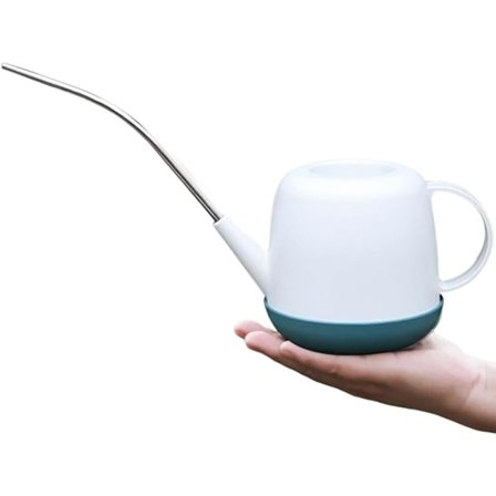 Lille vandkande til indendørs planter, lang tud vandkedel, 1L mini vandkande i plast til indendørs/udendørs blomster, have, sukkulenter, bonsai, urter