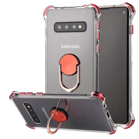 Etui med ringholder - Samsung Galaxy S10 Plus Röd