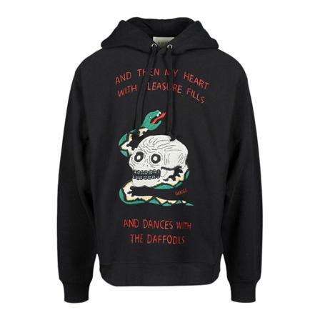 Gucci, Hoodies Zwart, Heren, Maat:L,Katoen