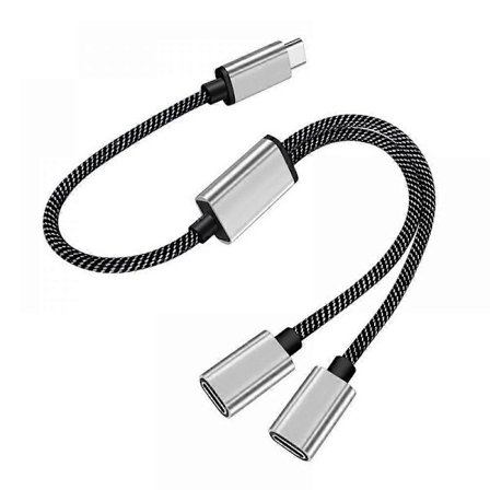 USB C Splitter Typ C till Dubbel USB C Hane Adapter 480Mbps Typ C till Dubbel USB C Dubbel Adapter USB Splitter Kabel Konverterare