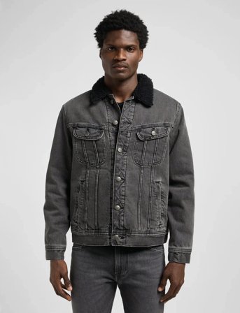 Lee Jeans Sherpa Jacket - Grey - M