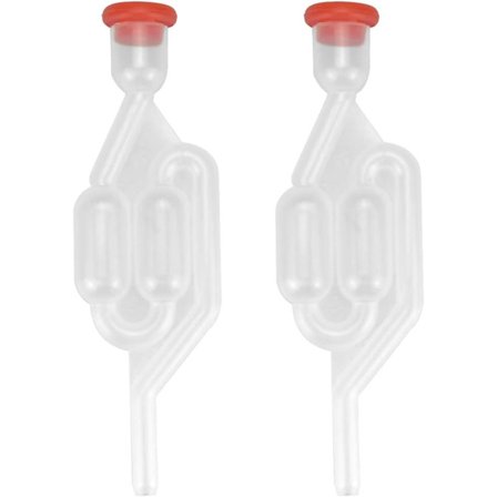 2 st jäsningslås luftlås S-form luftlås transparent vinölbryggning kontroll för konservering