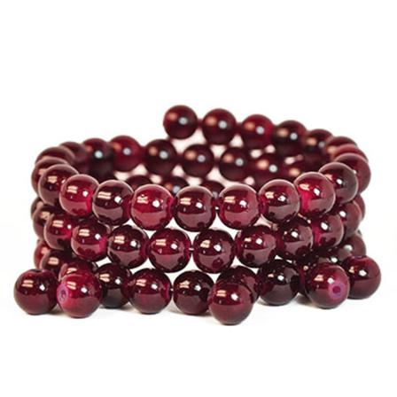 Imitationskvarts, 8mm Krackelerade Runda Pärlor, Mörkröda, 40g ( Röd