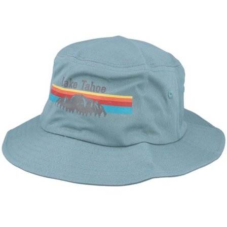 American Needle - Blå bucket Hatt - Lake Tahoe Twill Screen Mineral Bucket @ Hatstore