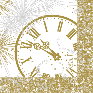 Servett 12 O'Clock 40x40cm*