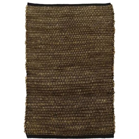 Jute bomuldsmåtte 60x90cm beige sort