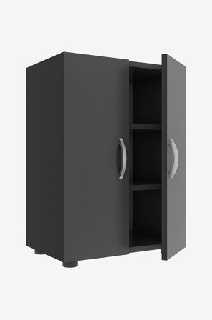 VCM - Vcm Skoskap Ulas 3-Roms - Grå - Skoskap - Fra Homeroom