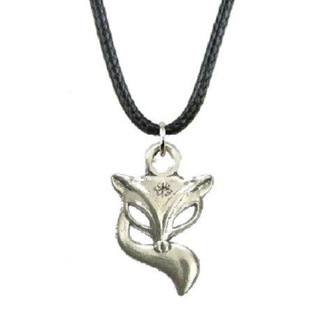 Necklace - Fox -Silver - Cord