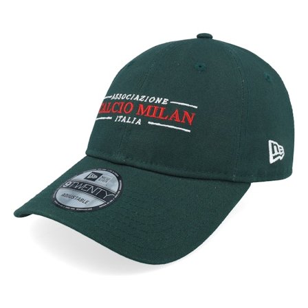 New Era - Football - Green - unconstructed - Cap - AC Milan Sports Club 9TWENTY Dark Green Dad Cap - Hatstore
