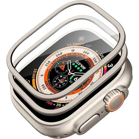 9H Härdat Glas Titanram För Apple Watch Ultra 2/1 Skärmskydd 49Mm Lätt Glasskydd För Iwatt Ultrach Ultraname 2PCS Machine for 49MM ultra