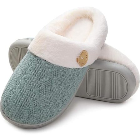 Tøfler - Plysj Hjemmesko - Tøfler Unisex - Memory Foam Soveromstøfler - Varme Non