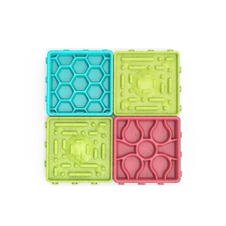 Koira ruokinta-astia setti, imukupilla hidas syöttölautanen koiralle, 4 pientä koiran ruokalautanen