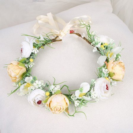 Blomsterkrans Brudepiger Garland, Kvinde Hovedbånd, Blomsterkrone,