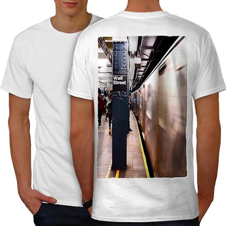 Wall Street Metro Män T-shirt tillbaka