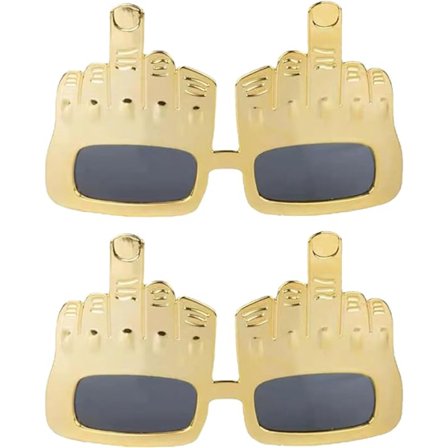 2 stk. festbriller med fingerfestrekvisitter Morsomme briller Morsomme briller Hipster solbriller Voksne barn fest fancy dress kostymetilbehør