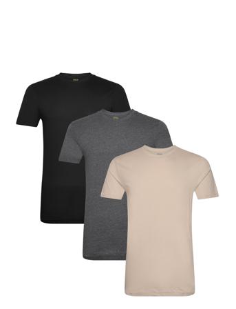 Slim Crewneck 3-Pack Tops T-shirts Short-sleeved Multi/patterned Polo Ralph Lauren Underwear