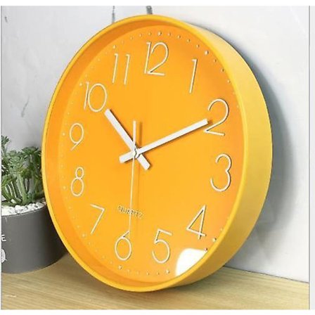 Tyst väggklocka, väggklocka, kvartsklocka, tredimensionell digital skala, väggklocka, klocka, 12 tum, 30CM