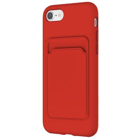 Skal med Kortfack - iPhone 8 Röd