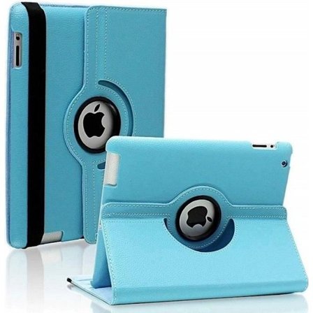 Coque Rotativ 360 - Phonillico - Apple iPad AIR 2/AIR 1 - Ljusblå - Elastiskt skydd - Flera positioner