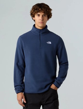 The North Face M Glacier Fleece 1/4 Zip Jacket - Navy - S