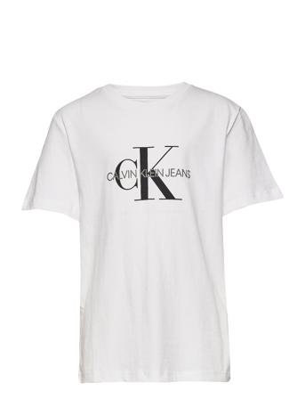Monogram Logo T-Shirt T-shirts Short-sleeved Hvit Calvin Klein