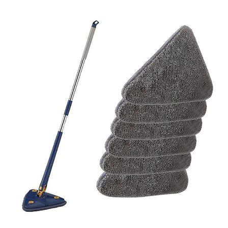 360 Asteen Kiertävä Säädettävä Siivousmop, Kolmion Muotoinen Siivousmop Automaattisella Veden Puristustoiminnolla