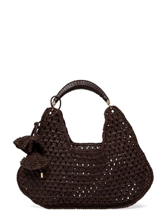 Mango | Natural Fibre Shoulder Bag With Flower Charm | ONE SIZE