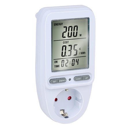 Energimätare för vägguttag med tydlig display